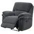 Sasha Recliner Armchair - Dark Grey, Fabric