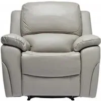Sienna Recliner Armchair - Pearl Grey, Leather