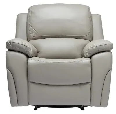 Sienna Recliner Armchair - Pearl Grey, Leather image
