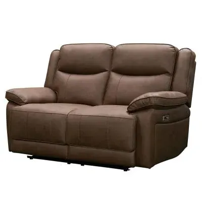 Torino 2-Seater Recliner Sofa - Chestnut, Faux Leather image