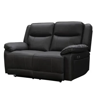 Torino 2-Seater Recliner Sofa - Grey Pewter, Faux Leather