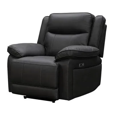 Torino Manual Recliner Armchair - Grey Pewter, Faux Leather