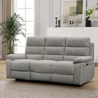 Westbury 3-Seater Power Reclining Sofa - Grey, Fabric