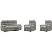 Westbury 3+1+1 Power Reclining Sofa Set - Grey, Fabric