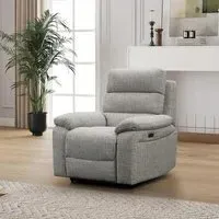 Westbury Power Reclining Armchair - Grey, Fabric