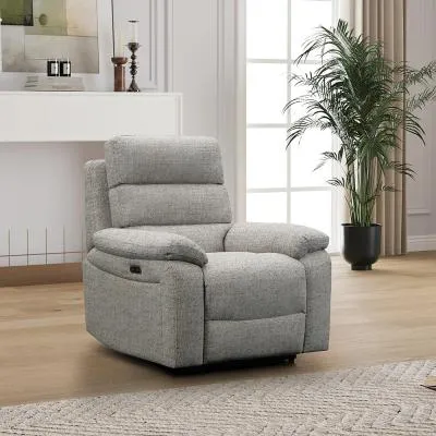 Westbury Power Reclining Armchair - Grey, Fabric image