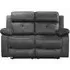 York 2-Seater Manual Recliner Sofa - Charcoal, Fabric