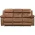 York 3-Seater Recliner Sofa - Chestnut Brown, Fabric