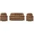 York 3+1+1 Seater Recliner Sofa Set - Chestnut Brown, Fabric