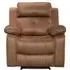 York Manual Recliner Armchair - Chestnut Brown, Leather