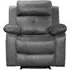 York Manual Recliner Chair - Charcoal, Leather