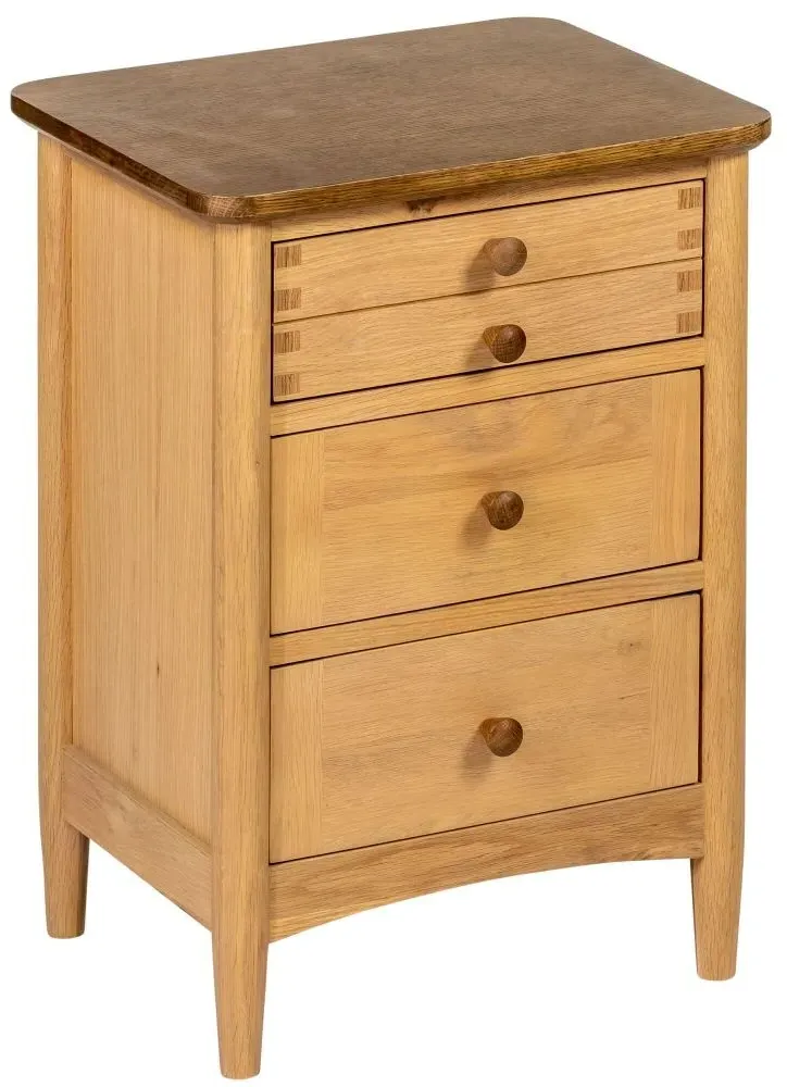 Grace 3 Drawer Bedside Cabinet - Natural Oak