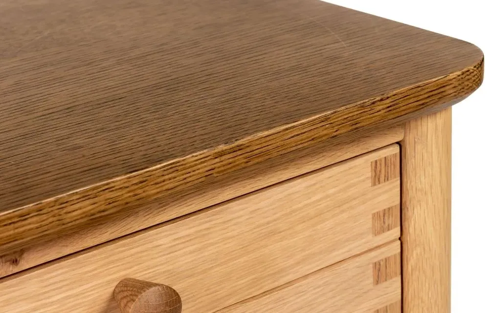 Grace 3 Drawer Bedside Cabinet - Natural Oak