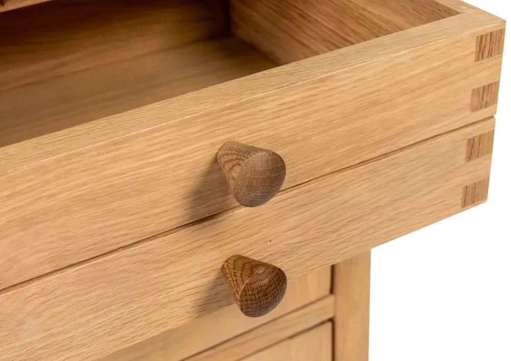 Grace 3 Drawer Bedside Cabinet - Natural Oak