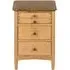 Grace 3 Drawer Bedside Cabinet - Natural Oak
