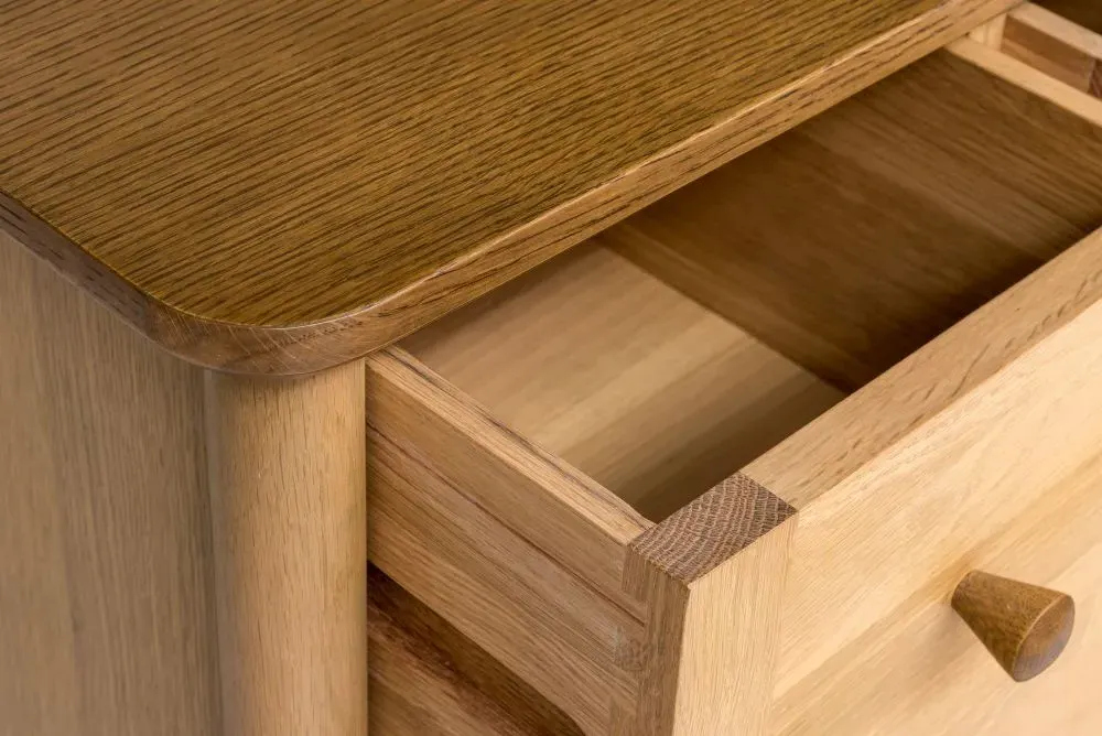 Grace 3 Over 3 Drawer Chest - Natural Oak