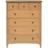Grace 3 Over 4 Drawer Chest - Natural Oak