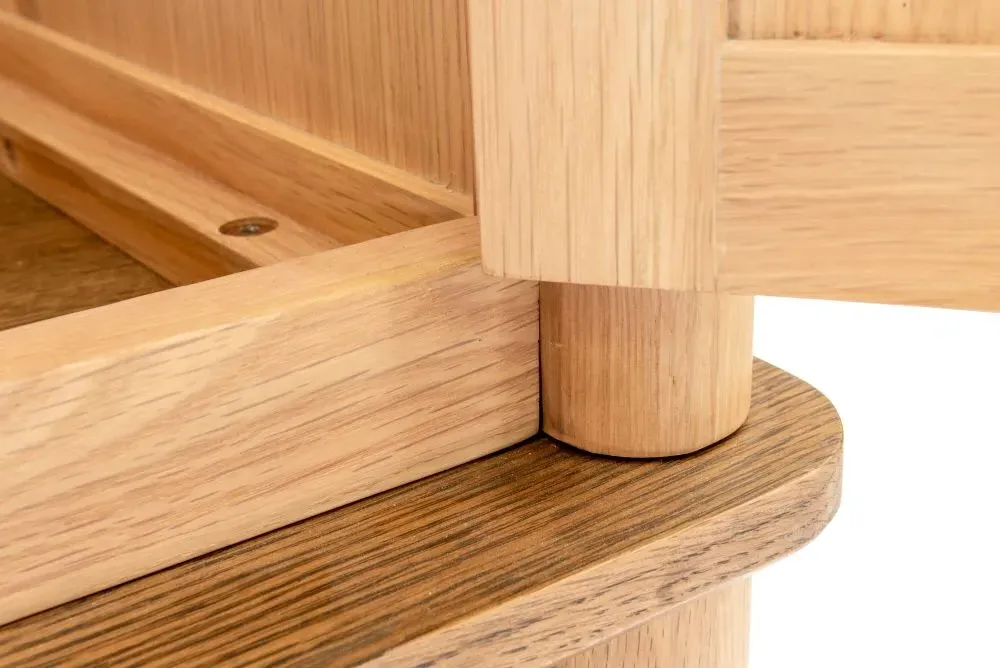 Grace Natural Oak 2 Door 1 Drawer Wardrobe - Natural