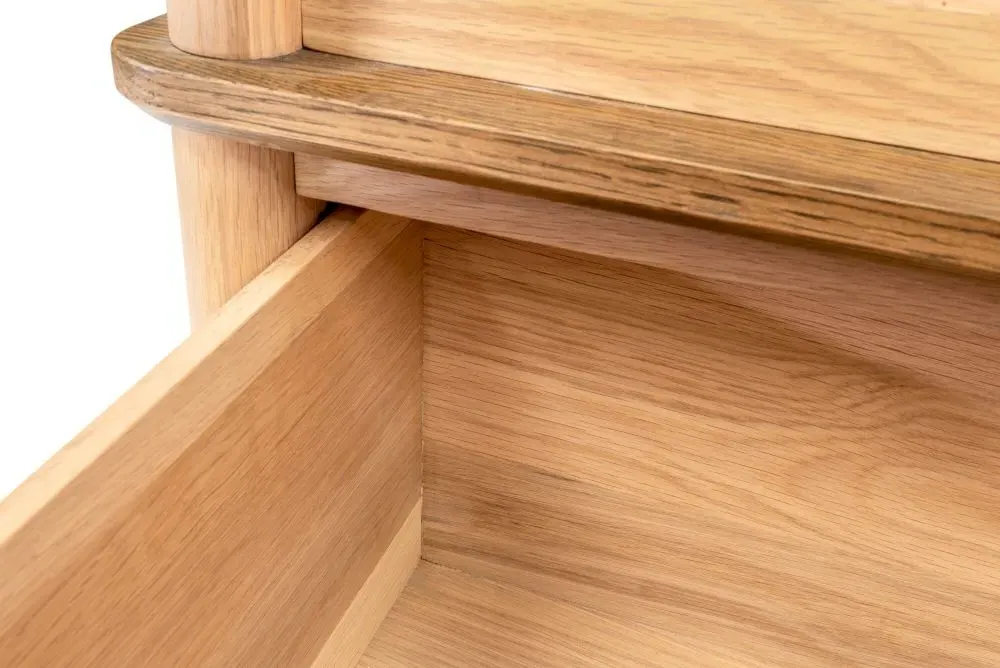 Grace Natural Oak 2 Door 1 Drawer Wardrobe - Natural