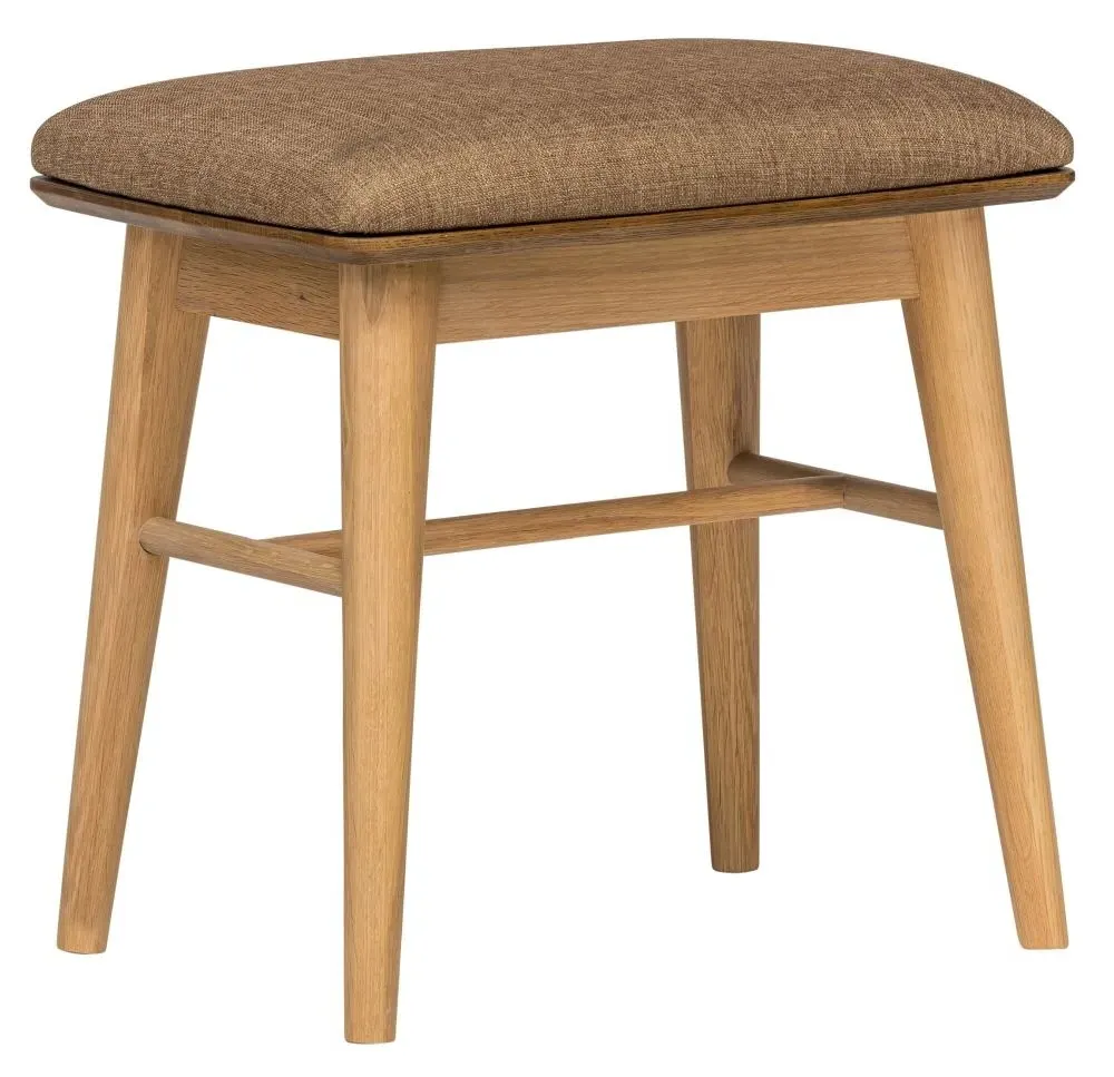 Grace Natural Oak Dressing Stool - Natural, Oak