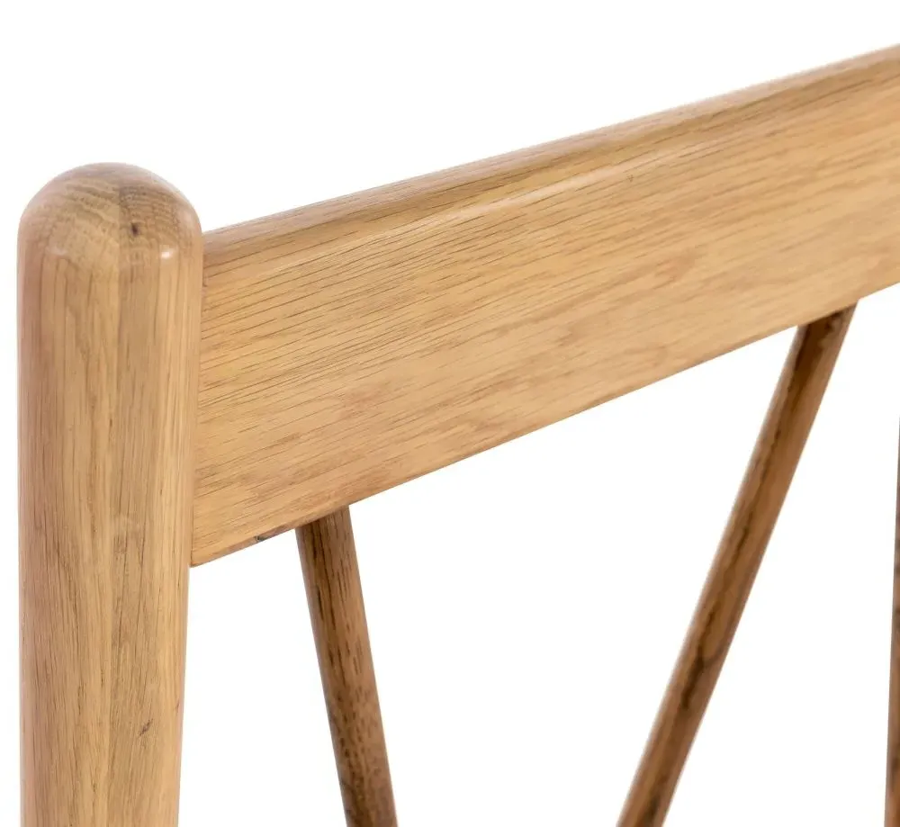 Grace Natural Oak High Foot End Double Bed - Natural Matte