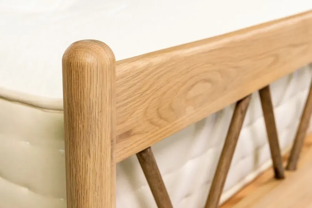 Grace Natural Oak High Foot End Double Bed - Natural Matte