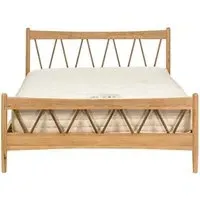 Grace Natural Oak High Foot End Double Bed - Natural Matte