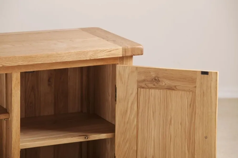 Kent Large TV Unit - Medium Brushed Oil, Oak