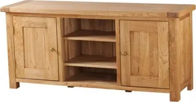 Kent Large TV Unit - Medium Brushed Oil, Oak image