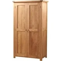Kent Oak 2 Door Wardrobe - Medium Brushed Oil