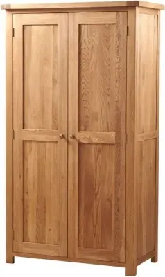 Kent Oak 2 Door Wardrobe - Medium Brushed Oil image
