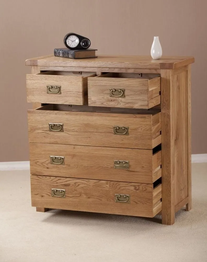 Kent Oak 3+2 Drawer Chest - Oak