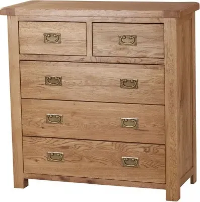 Kent Oak 3+2 Drawer Chest - Oak