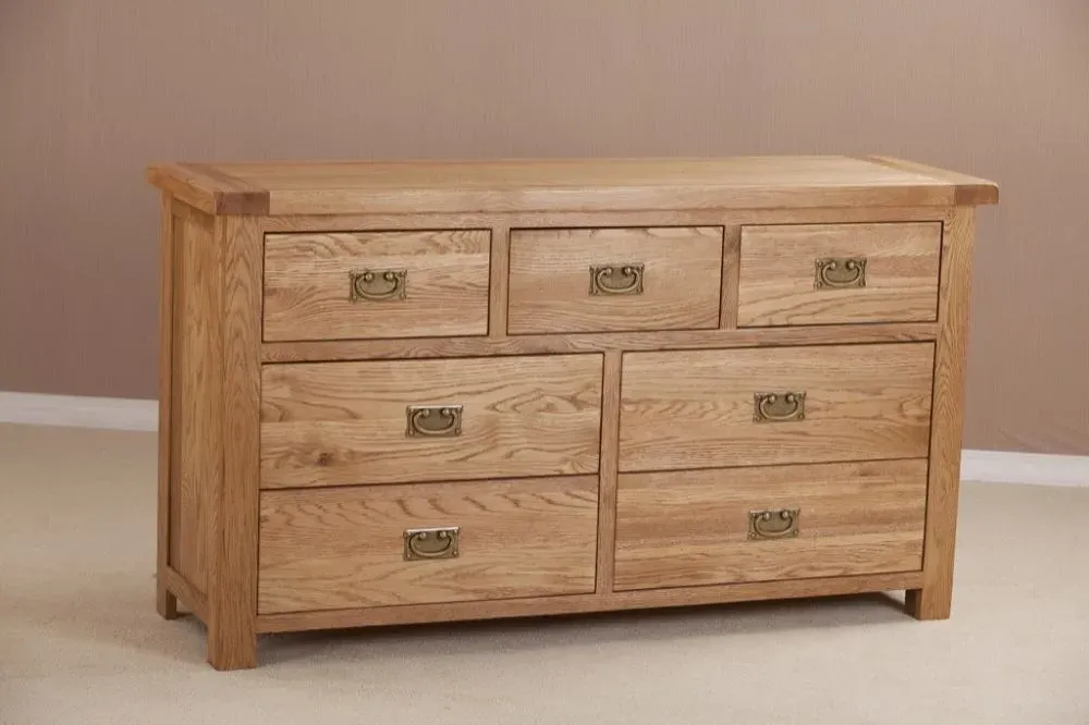 Kent Oak 3+4 Drawer Chest - Oak