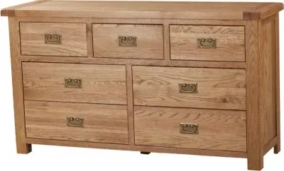 Kent Oak 3+4 Drawer Chest - Oak