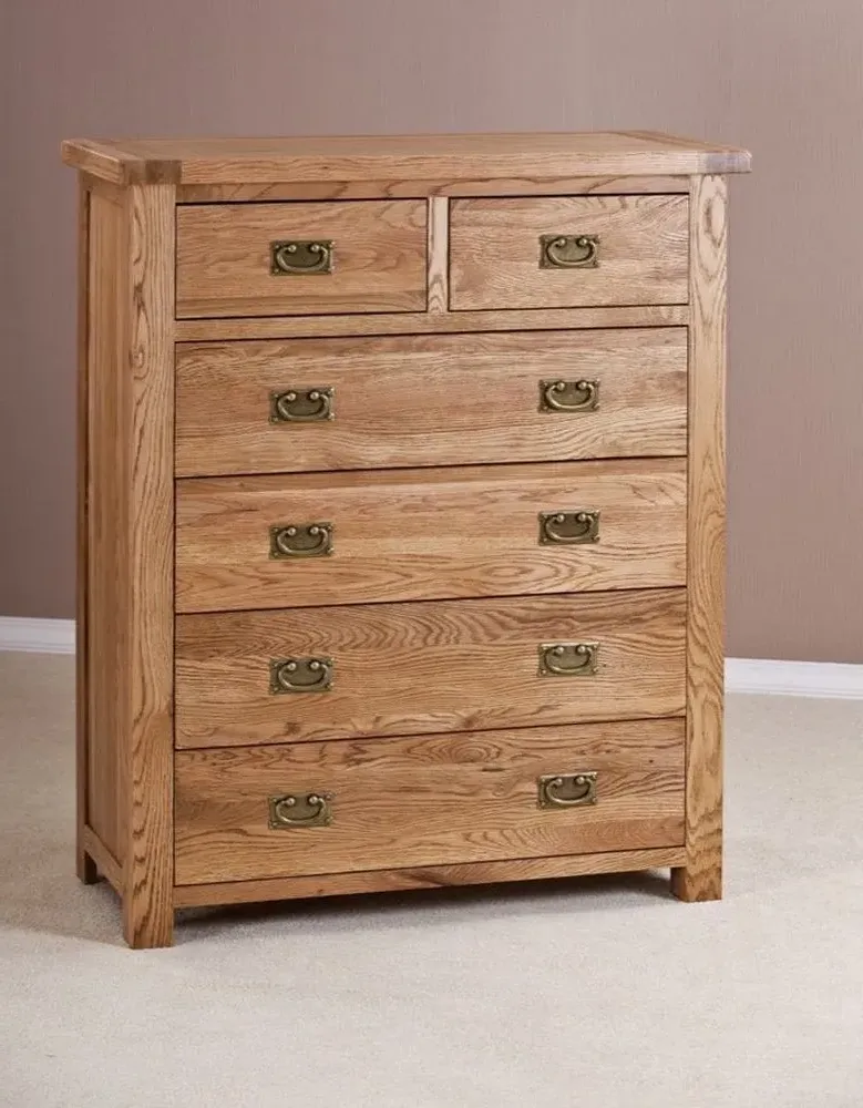 Kent Oak 4+2 Drawer Chest - Oak