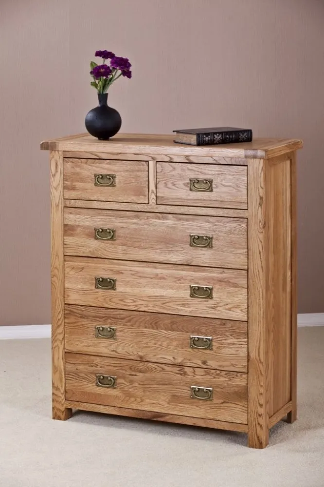 Kent Oak 4+2 Drawer Chest - Oak