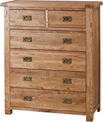 Kent Oak 4+2 Drawer Chest - Oak