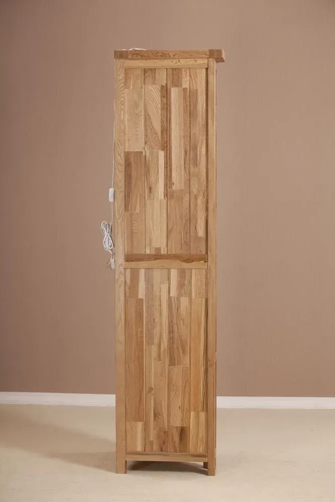 Kent Oak Corner Display Cabinet - Medium Brushed Oil