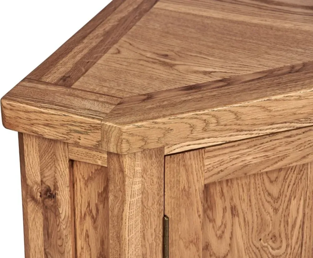 Kent Oak Corner Lamp Table - Medium Brushed Oil