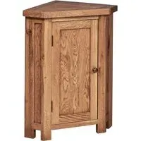 Kent Oak Corner Lamp Table - Medium Brushed Oil