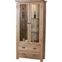 Kent Oak Display Cabinet - Medium Brushed Oil