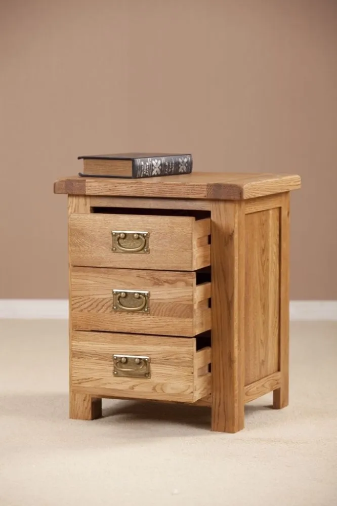 Kent Oak Drawer Bedside Cabinet - Medium Brushed Oil