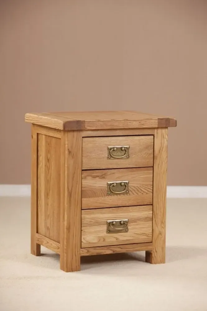 Kent Oak Drawer Bedside Cabinet - Medium Brushed Oil