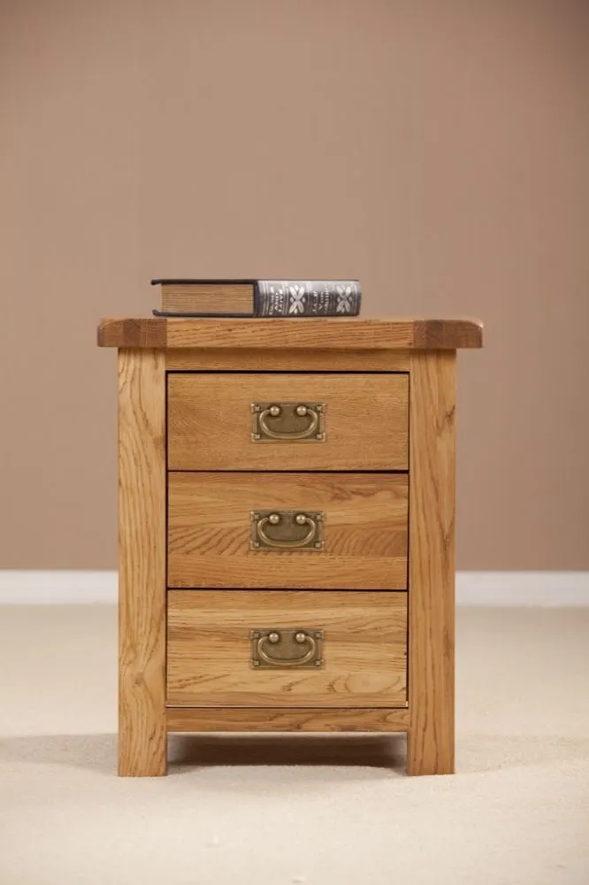 Kent Oak Drawer Bedside Cabinet - Medium Brushed Oil