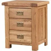Kent Oak Drawer Bedside Cabinet - Medium Brushed Oil
