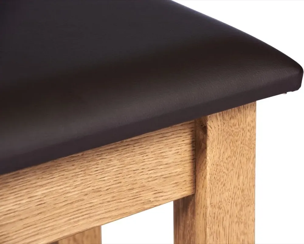 Kent Oak Dressing Stool - Medium Brushed Oil