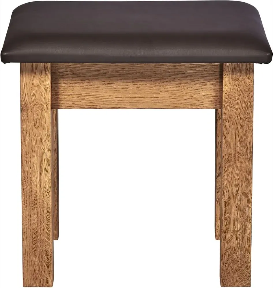 Kent Oak Dressing Stool - Medium Brushed Oil