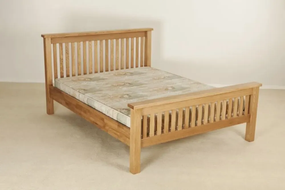 Kent Oak High Foot End Bed - Medium Brushed Oil
