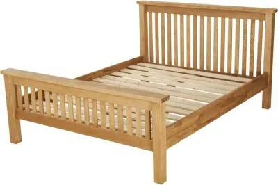 Kent Oak High Foot End Bed - Medium Brushed Oil